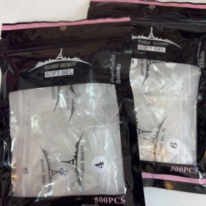 Tips soft gel pre limados stilletos x500 (paris nigth)