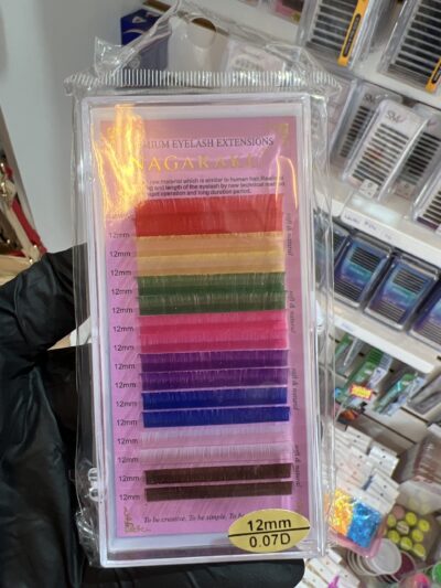 Pestañas de color 12mm 7D