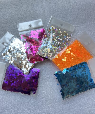 Decoración en Glitter, cola de sirena.