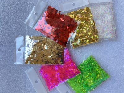 Decoración en Glitter, cola de sirena.