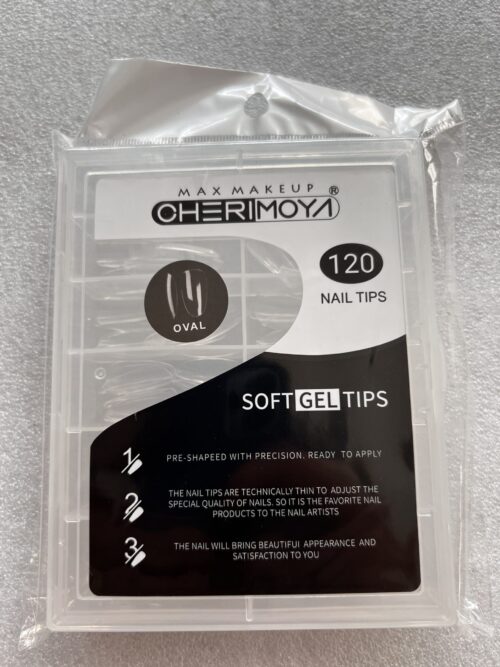 Tips soft gel cortos, Almendras. (Cherimoya)