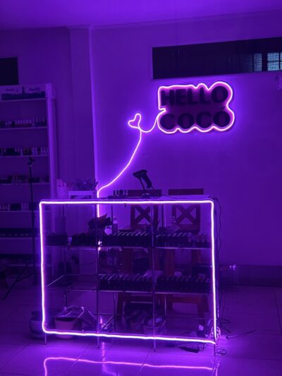 Luz led Neón, color Fucsia.