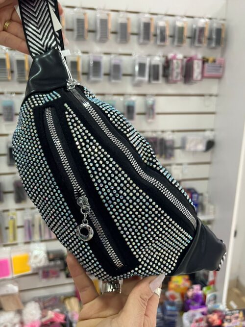 Riñonera con Strass tornasol