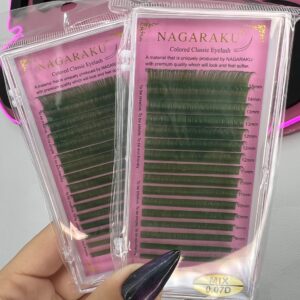 Pestaña clásica color verde mix