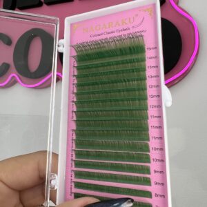 Pestaña clásica color verde mix