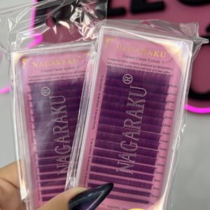 Pestañas clásicas color violeta mix