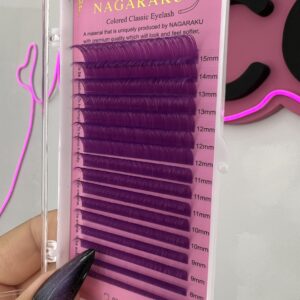 Pestañas clásicas color violeta mix