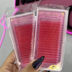 Pestañas clásicas color fucsia mix