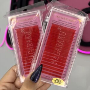 img_1154 Pestañas clásicas color rojo mix.