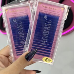 Pestañas clásicas color azul mix.