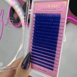 Pestañas clásicas color azul mix.