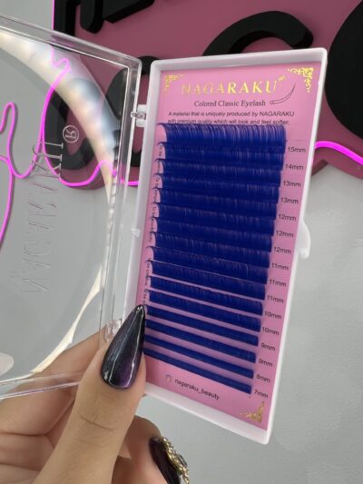 Pestañas clásicas color azul mix.