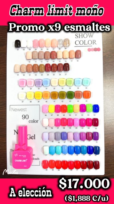 Esmaltes Charm moño x9 colores a elección