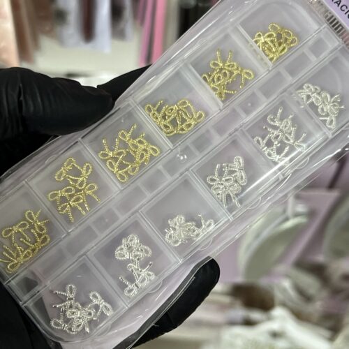 Deco moños plata y dorado