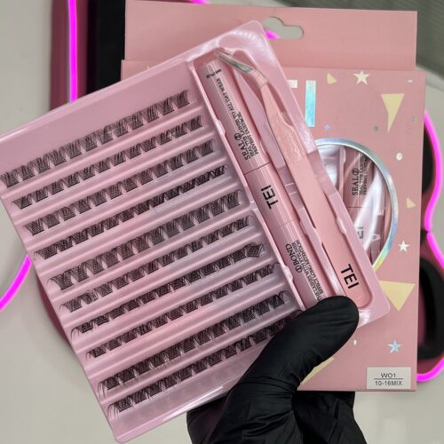 Kit de pestañas con adhesivo y pinza