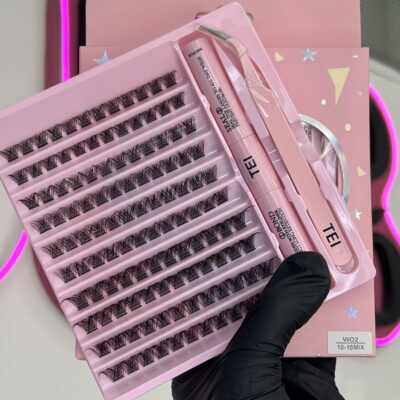 Kit de pestañas con adhesivo y pinza