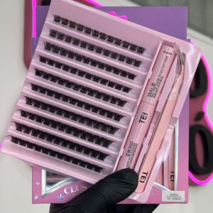 Kit de pestañas con adhesivo y pinza