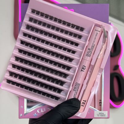 Kit de pestañas con adhesivo y pinza