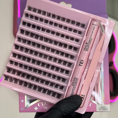 Kit de pestañas con adhesivo y pinza